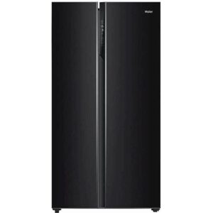 Haier 602 Litres Side-By-Side Refrigerator With Convertible Fridge, Black Steel HRS-682KS